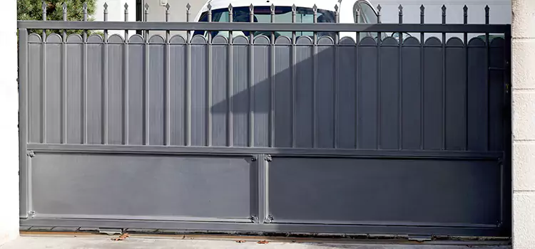 Metal Driveway Gate Installation Green
