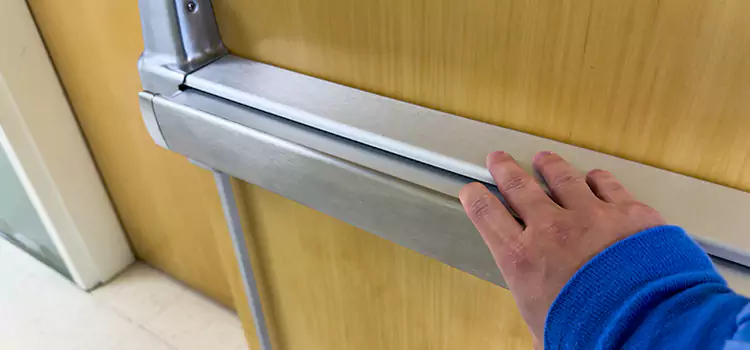 Installing a Push Bar on a Door Green